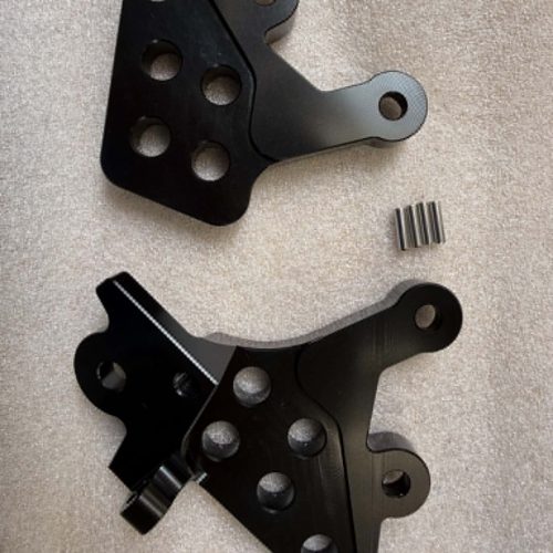 Footpeg Brackets (Left & Right) Black for Sur Ron Light Bee