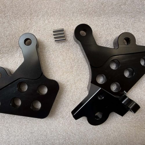Footpeg Brackets (Left & Right) Black for Sur Ron Light Bee